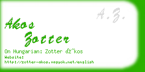 akos zotter business card